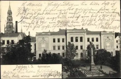 Ak Zwickau in Sachsen, Gymnasium, Zwickau i. S.