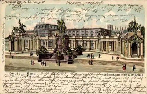 Litho Berlin, Denkmal Kaiser Wilhelm d. Große
