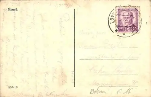 Ak Mimoň Niemes Region Reichenberg, Straßenpartie