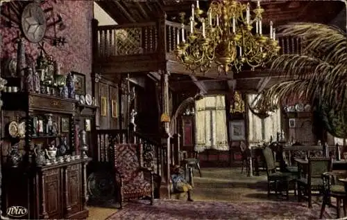 Künstler Ak Wiro, Mariánské Lázně Marienbad Region Karlsbad, Café Egerländer, Prunkzimmer