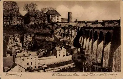 Ak Luxembourg Luxemburg, Fort Thüngen, Trois Gland, Drei Eicheln, Dräi Eechelen, Landschaftsau...