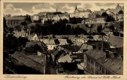 Ak Luxemburg, Faubourg du Grund et Villa Haute