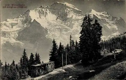 Ak Kanton Bern, Mürrenbahn mit Jungfrau