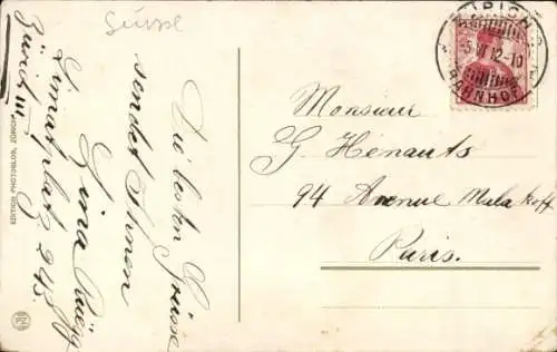 Ak Zürich Stadt Schweiz, Bahnhofplatz mit Polytechnikum Universität