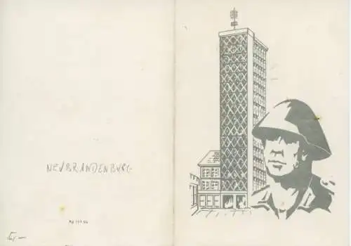 Klapp Ak Neubrandenburg, Nationale Volksarmee, Chef des Militärbezirkes V, Autogramm