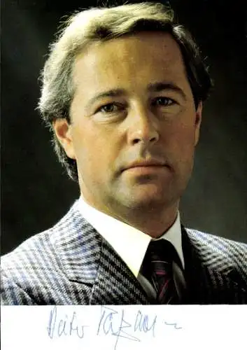 Foto Politiker Dieter Pützhofen, CDU, Oberbürgermeister der Stadt Krefeld, Autogramm