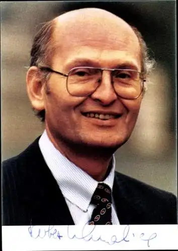 Foto Politiker Herbert Schmalstieg, Oberbürgermeister der Landeshauptstadt Hannover, Autogramm