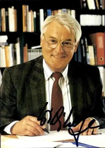 Foto Politiker Willi Wahl, Oberbürgermeister der Stadt Krefeld, Autogramm