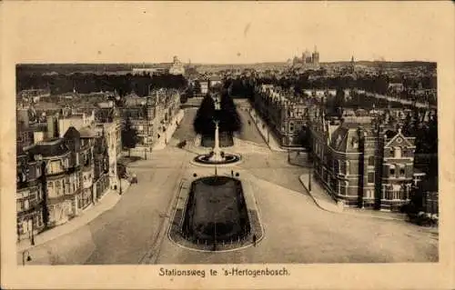 Ak 's Hertogenbosch Nordbrabant Niederlande, Stationsweg