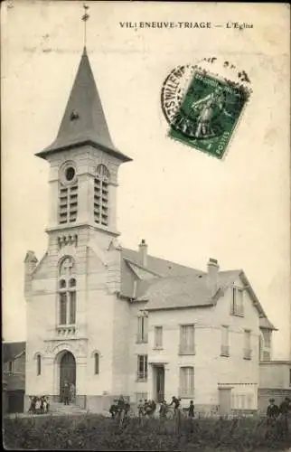 Ak Villeneuve Triage Val de Marne, Kirche