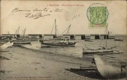 Ak Mahajanga Majunga Madagaskar, Hafen der Cie Havraise