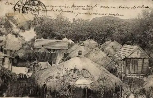 Ak Dakar Senegal, Teilansicht vom Dorf