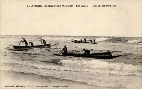 Ak Dakar Senegal, Rückkehr der Fischer