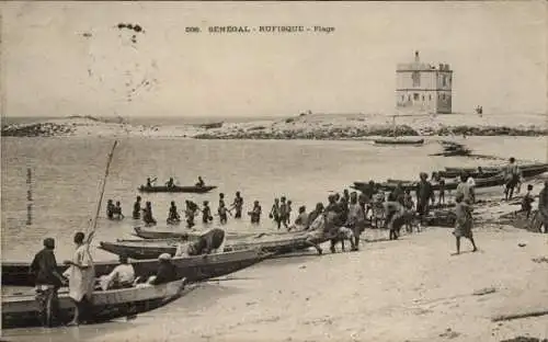 Ak Rufisque Senegal, Plage, Strand