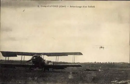 CPA Camp d'Avord Cher, Atterrissage d'un Goliath