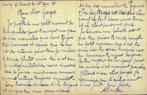 CPA Camp d'Avord Cher, Atterrissage d'un Goliath