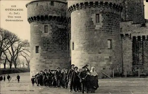 Ak Guérande Loire Atlantique, Une noce Guérandaise