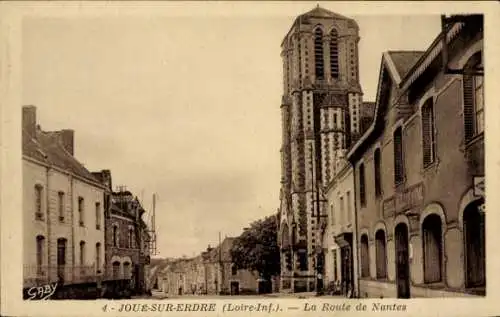 CPA Joue sur Erdre Loire Atlantique, La Route de Nantes