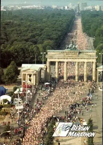 Ak Berlin, Berlin Marathon, Brandenburger Tor, Tiergarten