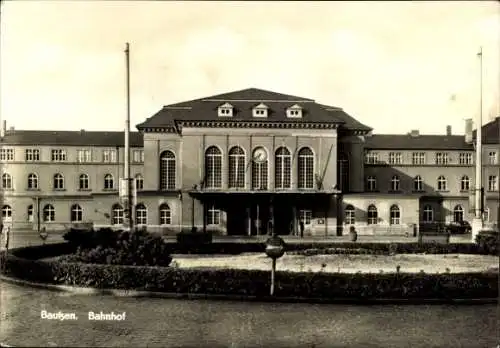Ak Bautzen in der Oberlausitz, Bahnhof
