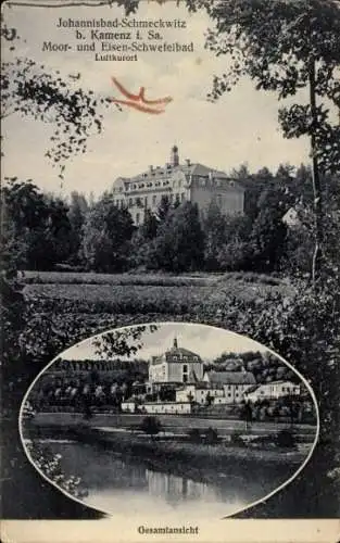 Ak Johannisbad Schmeckwitz Räckelwitz Oberlausitz, Moorbad, Eisen-Schwefelbad