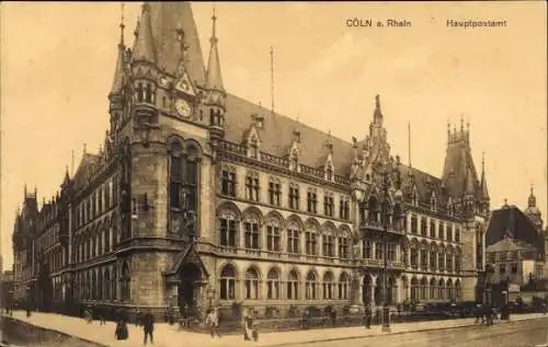 Ak Köln am Rhein, Hauptpostamt