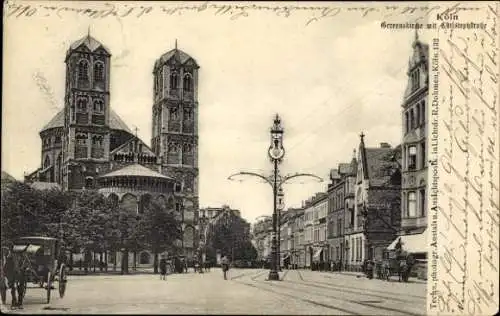 Ak Köln am Rhein, Gereonskirche, Christophstraße,  Architektur, Straßenansicht