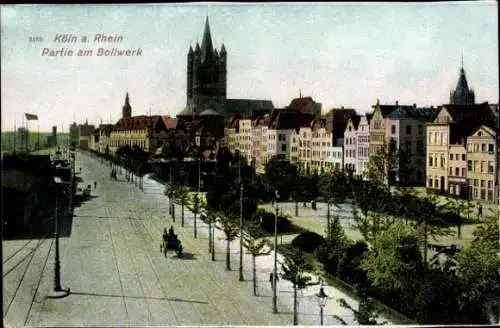 Ak Köln am Rhein, am Bollwerk