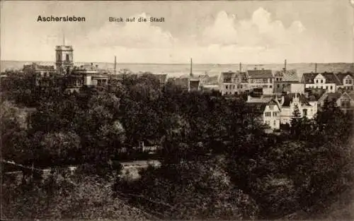 Ak Aschersleben im Salzlandkreis,  Blick auf die Stadt, Stadtansicht, alte Architektur