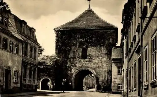 Ak Marienberg im Erzgebirge Sachsen, Zschopauer Tor,  Architektur, Straßenansicht, Bäume