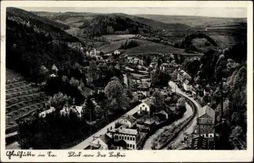 Ak Glashütte in Sachsen, Panorama, Blick von der Bastei