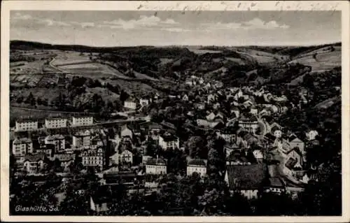 Ak Glashütte in Sachsen, Landschaft mit Wohngebäuden,  aus  Sachsen