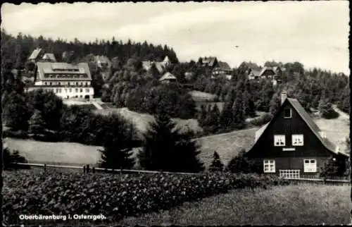 Ak Oberbärenburg Altenberg im Erzgebirge, Teilansicht