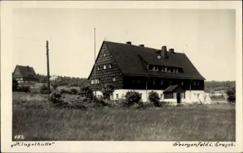 Ak Zinnwald Georgenfeld Altenberg im Erzgebirge, Blick auf die Klügelhütte