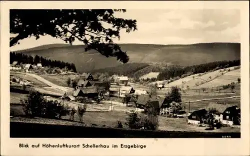Ak Schellerhau Altenberg im Erzgebirge, Blick auf Höhenluftkurort Schellerhau, Landschaft, Erzgeb