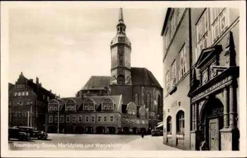 Ak Naumburg an der Saale, Naumburg-Saale, Marktplatz, Wenzelskirche,  Architektur