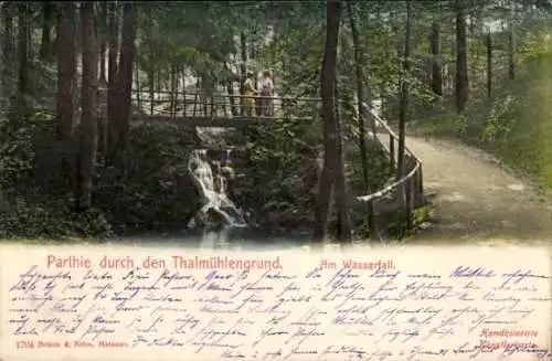 Ak Bad Hartha Hintergersdorf Tharandt im Erzgebirge, Thalmühlengrund