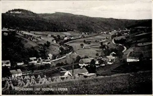 Ak Holzhau Rechenberg Bienenmühle Erzgebirge, Landschaftsaufnahme, idyllisches Dorf, Erzgebirge, 