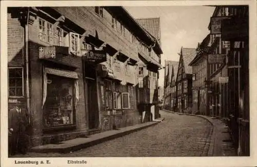 Ak Lauenburg an der Elbe, Elbstraße, Geschäfte, Drogerie