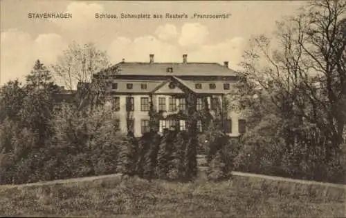 Ak Reuterstadt Stavenhagen in Mecklenburg, Schloss, Schauplatz Franzosentid