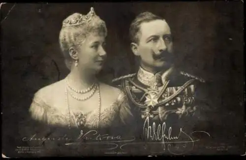 Ak Kaiser Wilhelm II., Kaiserin Auguste Viktoria