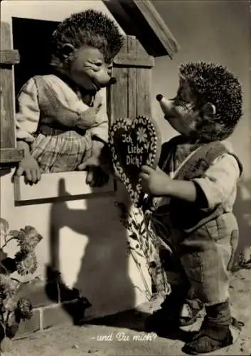 Ak Mecki der Igel, Und du mich?, Lebkuchenherz