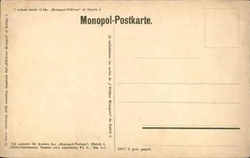 Ak Zürich Schweiz, Bahnhofsgebäude, Straßenbahn, Denkmal