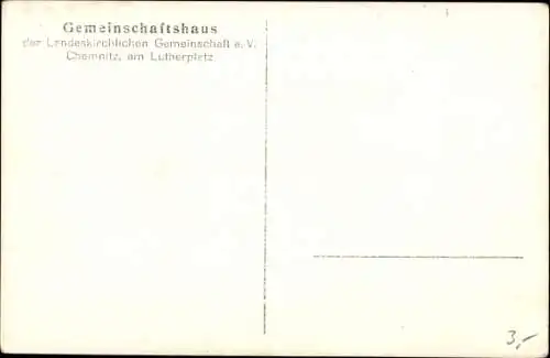 Ak Chemnitz Sachsen, Gemeinschaftshaus der Landeskirchlichen Gemeinschaft e.V., Bühne