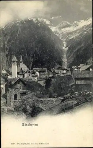 Ak Göschenen Kt. Uri Schweiz, Teilansicht