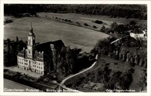 Ak Birnau Uhldingen Mühlhofen am Bodensee, Cistercienser-Probstei, Fliegeraufnahme