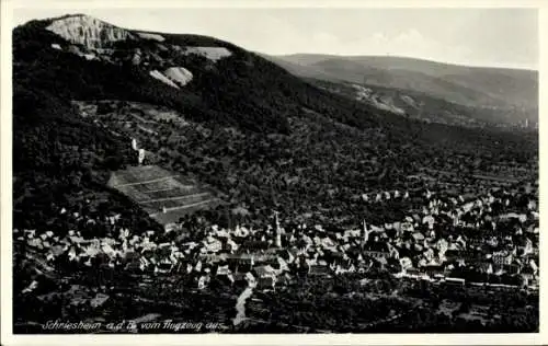 Ak Schriesheim an der Bergstraße, Fliegeraufnahme