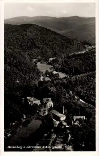 Ak Stammberg Schriesheim an der Bergstraße, Fliegeraufnahme