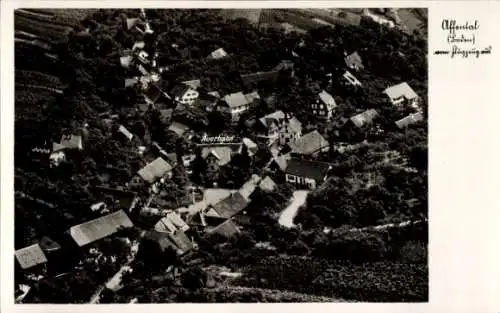 Ak Affental Bühl in Baden, Luftaufnahme von  Weinort, Häuser und Weinberge