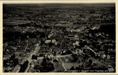 Ak Kuppenheim im Murgtal Schwarzwald, Luftaufnahme von  Murgtal, Stadtansicht, Häuser, Felder